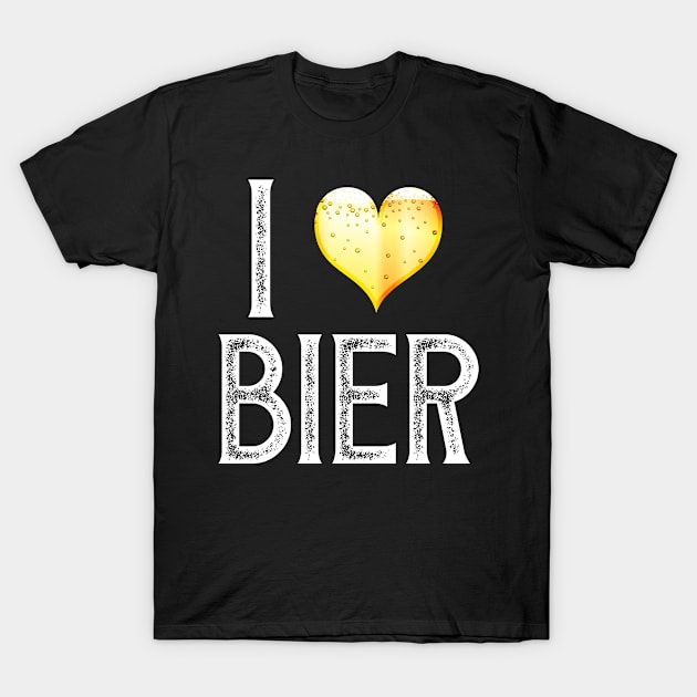 I Heart Bier Oktoberfest Shirt T-Shirt by MerchFrontier